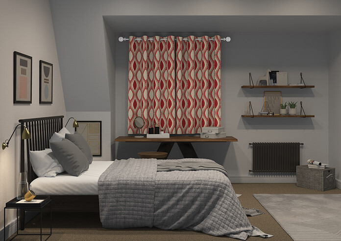 Kasian, Red - Made to Measure Curtains - Image 7